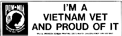 POW STICKER VIETNAM VET PROUD