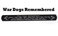 War Dog Remembered Wide Bracelet Black