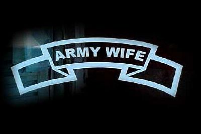 Army Wife Scroll or whatever you want in text in the scroll