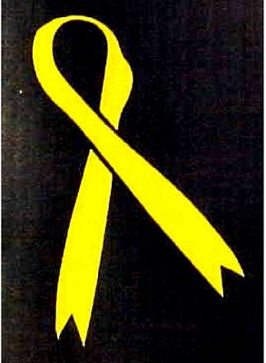 6" yellow Ribbon
