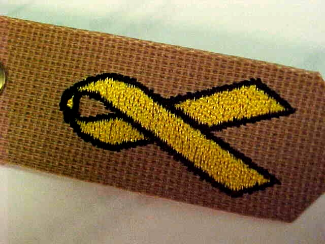 Yellow ribbon key Fob Embr